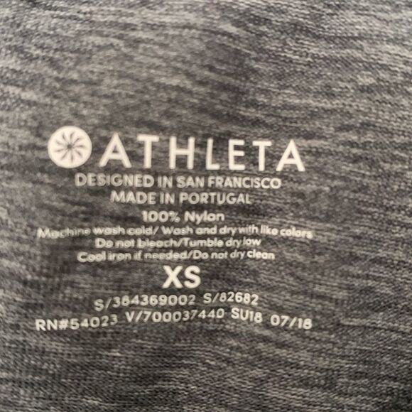 Athleta Foothill Seamless Tank – Gray Racerback with Back Slit, Size XS - Picture 9 of 9